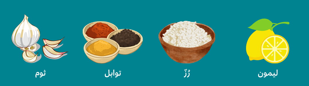 מילים בערבית מדוברת מהמטבח הערבי